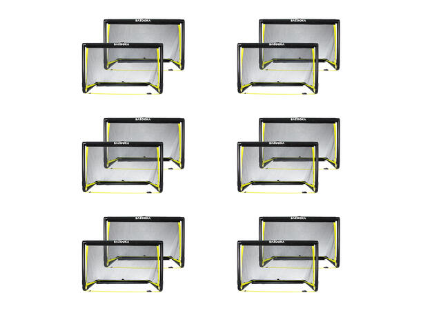 BazookaGoal | 120X75 cm | 12 stk Fotballmål for småbanespill - Bazookamål 