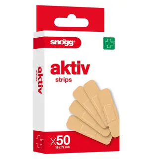 Plaster Sn&#248;gg AKTIV Strips 50 stk pustende plaster