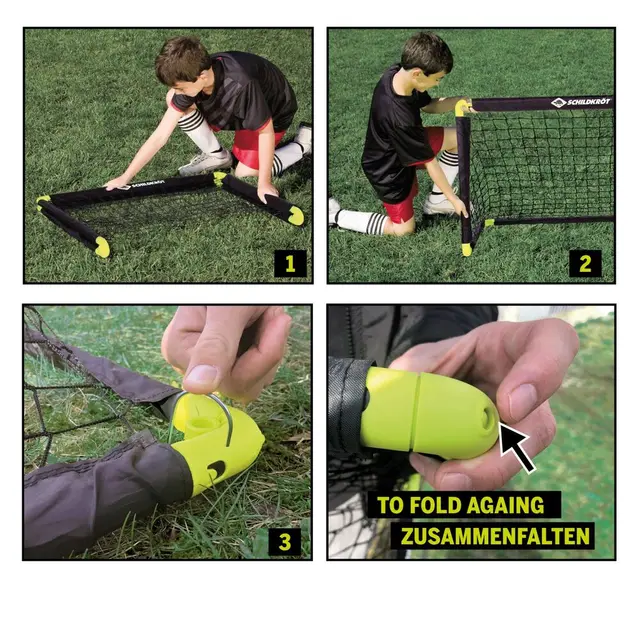 Schildkröt Fotballmål | 1 stk 90x60 cm | Sammenleggbart mål 