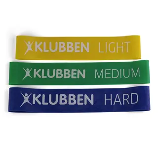 Miniband pakke med 3 treningsstrikker 3 strikker med ulik belastning