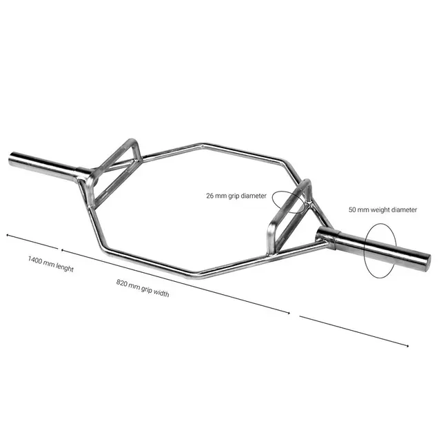 Vektstang Hex Bar Internasjonal 50 mm Hex bar, Trap bar, Shrug bar,Hip bar 