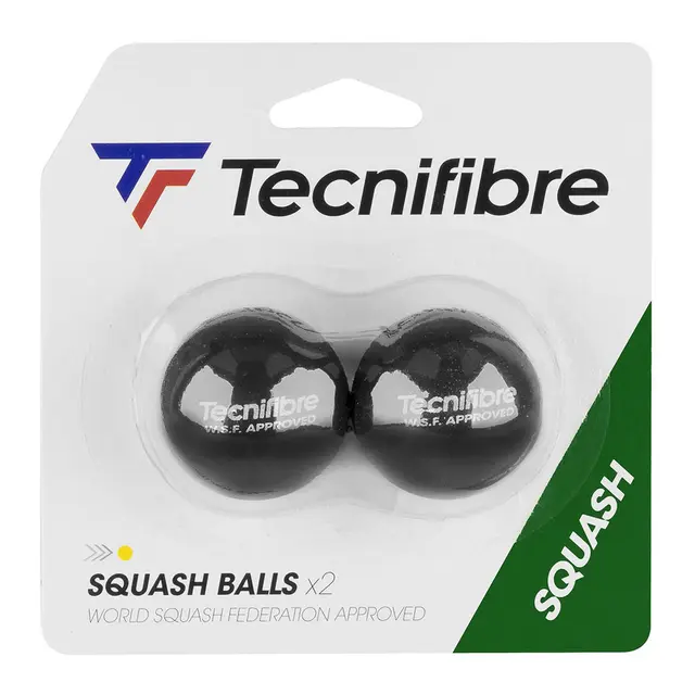 Tecnifibre SquashBall Yellow Dot (2) Lav sprett | Viderekomne 